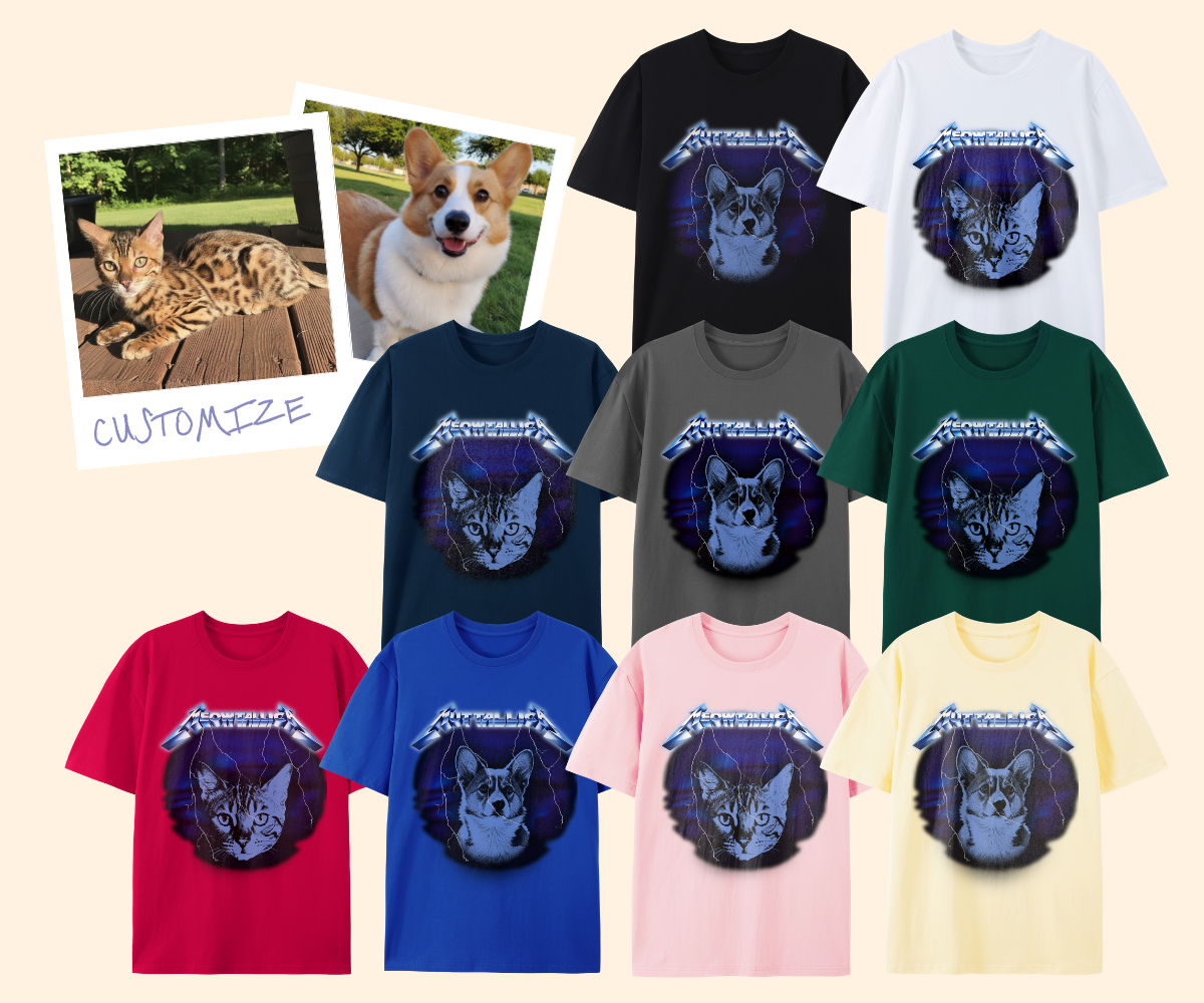 Pixelweaver Templates Collection | Petallica Ride the Lightning Custom T-shirt | DEJA