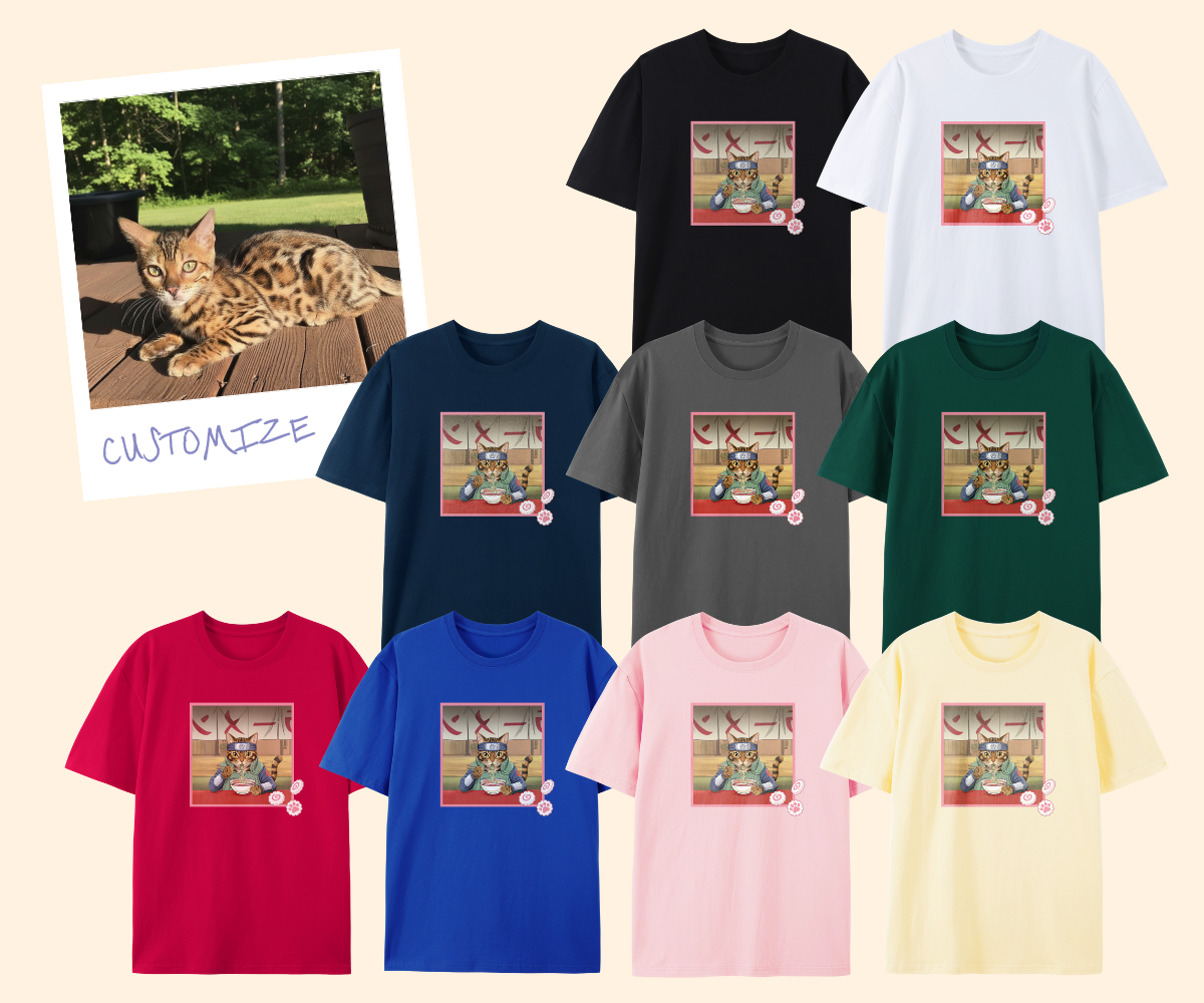 Pixelweaver Templates Collection | Shinobi Pets Custom T-shirt | DEJA