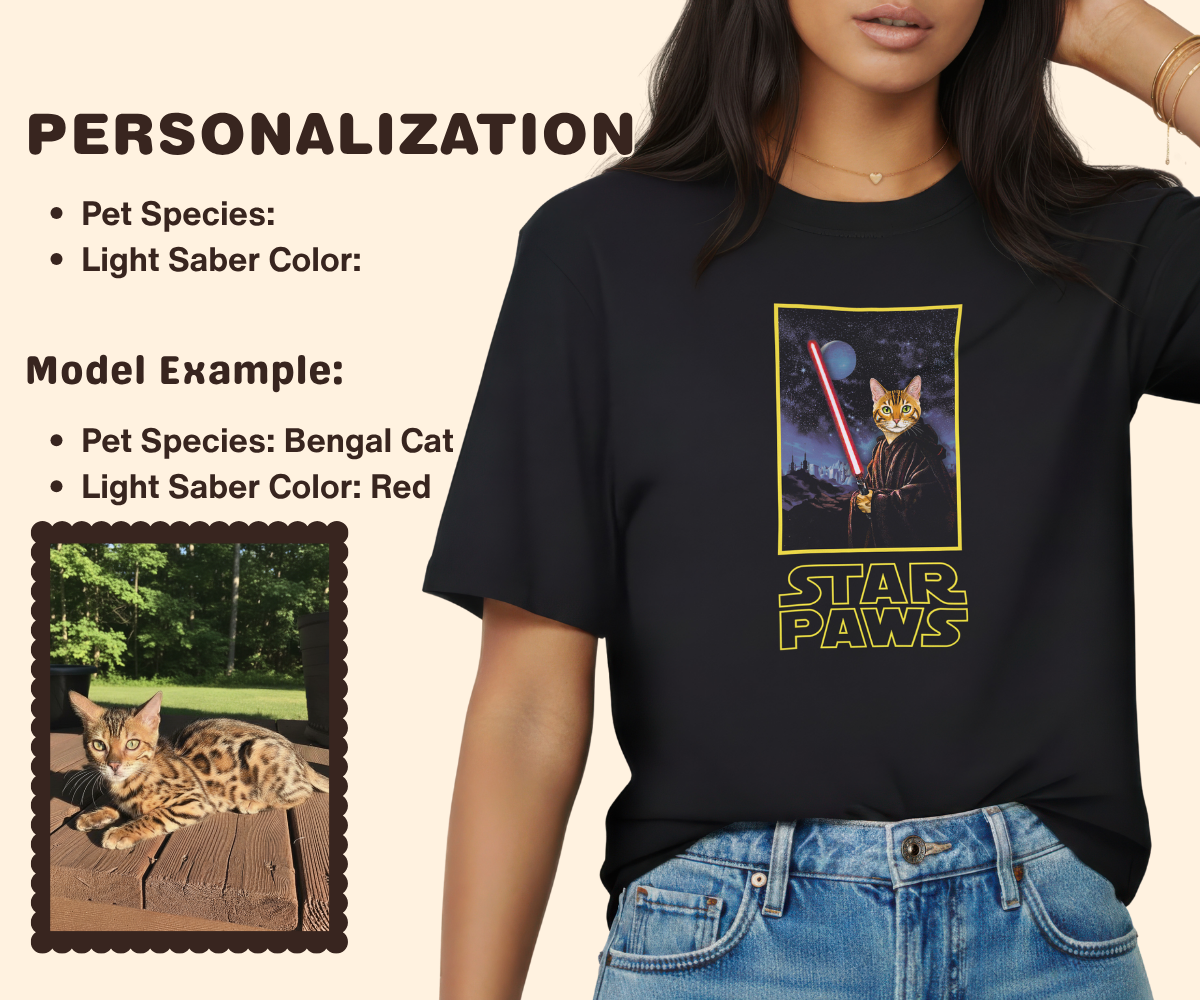 Pixelweaver Templates Collection | Star Paws Custom T-shirt | DEJA
