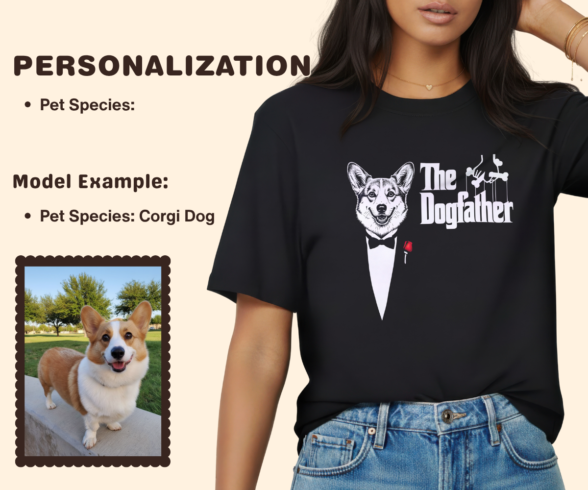 Pixelweaver Templates Collection | The Dogfather Custom T-shirt | DEJA