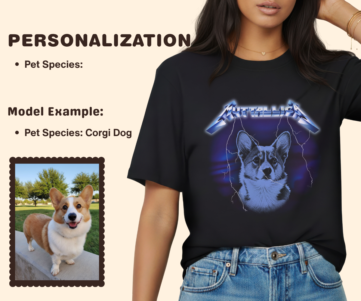 Pixelweaver Templates Collection | Petallica Ride the Lightning Custom T-shirt | DEJA