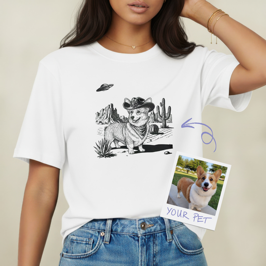 Pixelweaver Templates Collection | Western UFO Pets Custom T-shirt | DEJA
