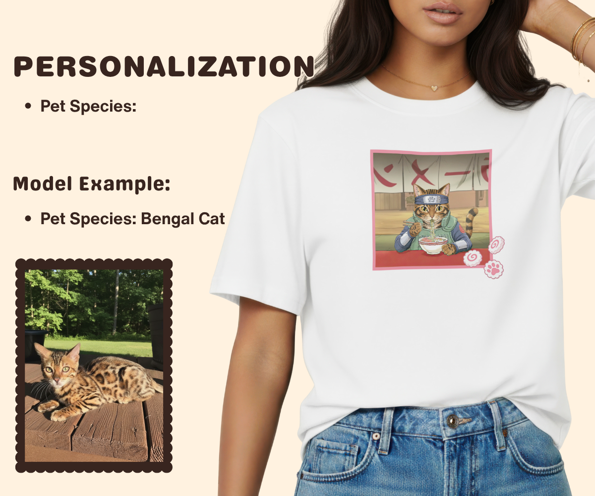 Pixelweaver Templates Collection | Shinobi Pets Custom T-shirt | DEJA