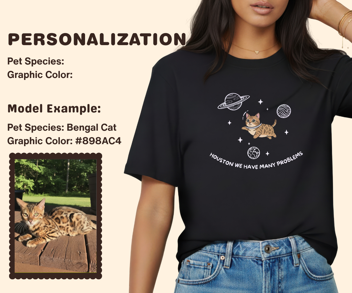 Pixelweaver Templates Collection | Space Pets Custom T-shirt | DEJA