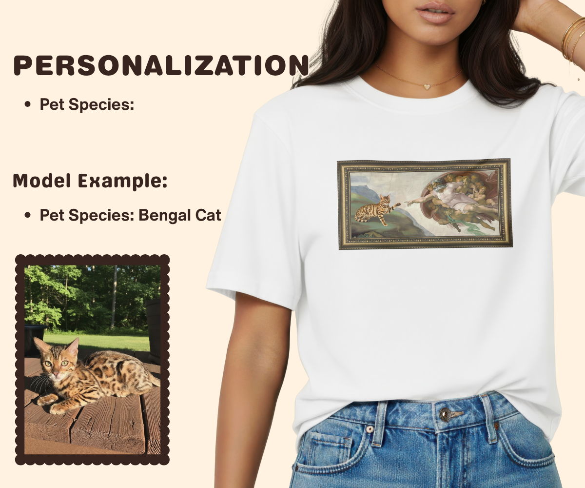 Pixelweaver Templates Collection | The Creation of Adam Custom T-shirt | DEJA