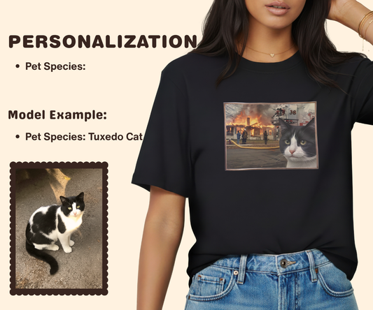 Pixelweaver Templates Collection | Pet Disaster Meme Custom T-shirt | DEJA