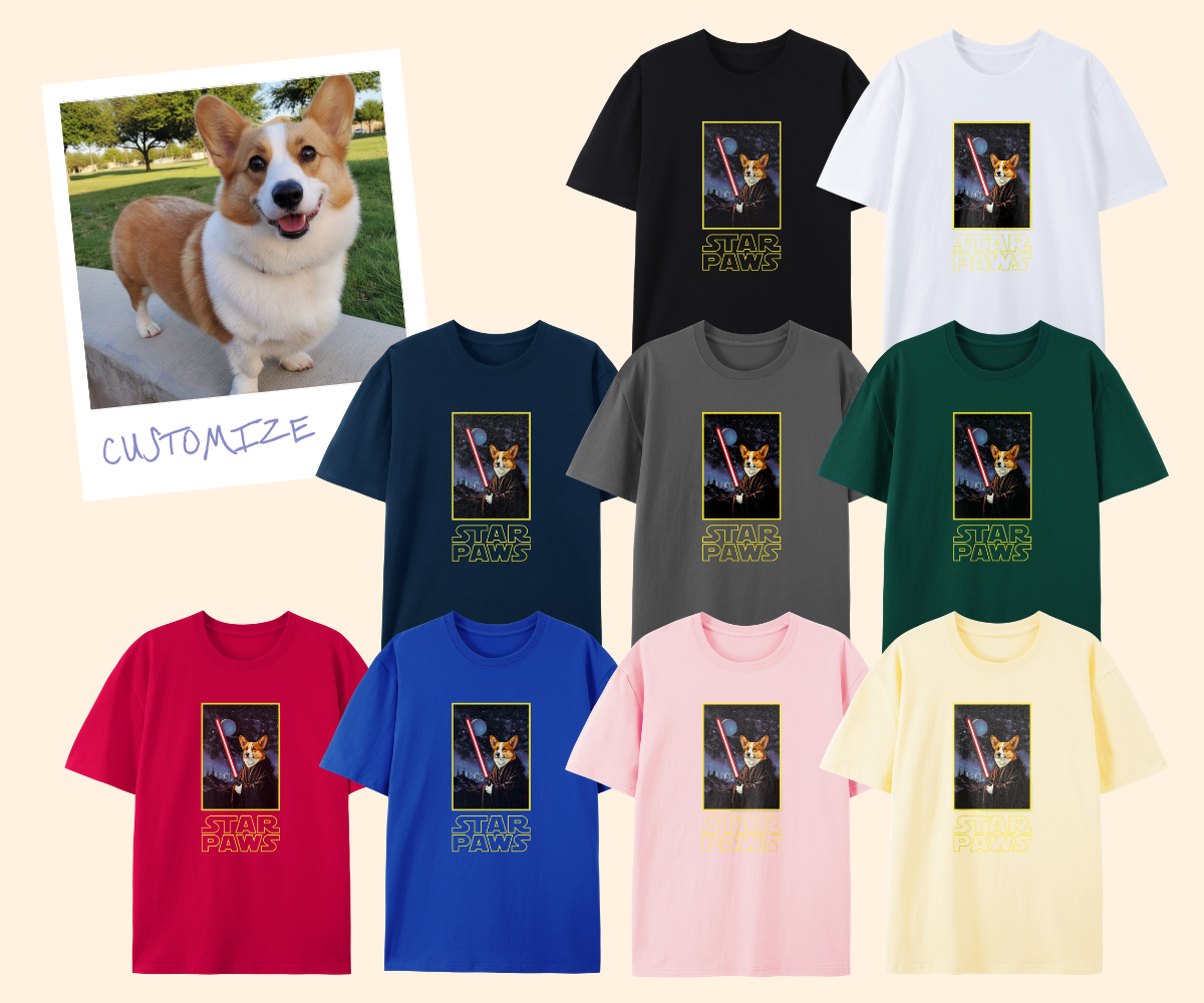 Pixelweaver Templates Collection | Star Paws Custom T-shirt | DEJA