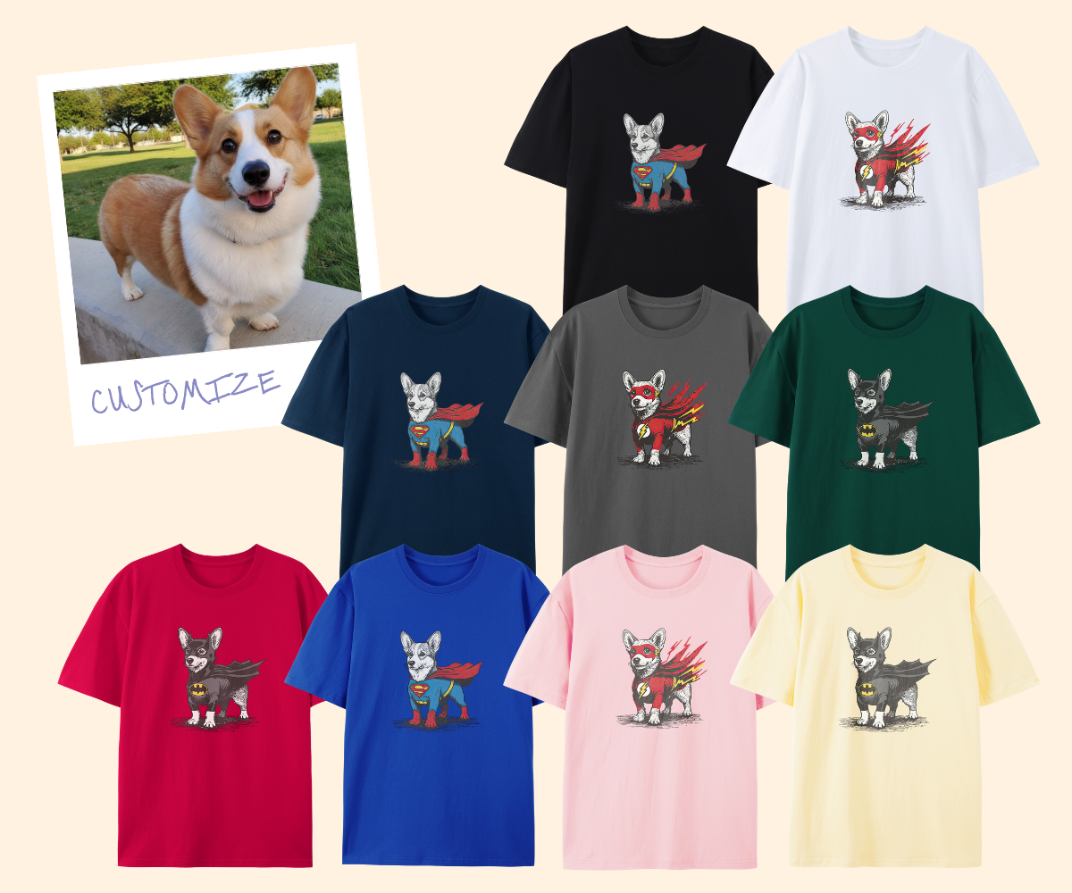 Pixelweaver Templates Collection | Pet Superheroes Custom T-shirt | DEJA