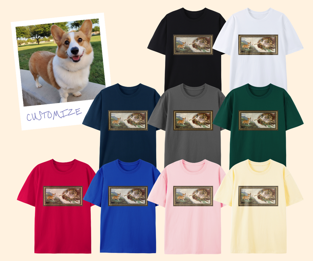 Pixelweaver Templates Collection | The Creation of Adam Custom T-shirt | DEJA