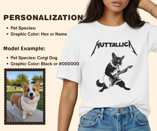 Pixelweaver Templates Collection | Petallica Guitar Custom T-shirt | DEJA