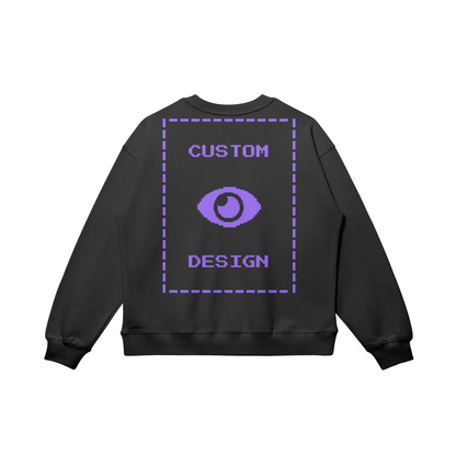 Pixelweaver Collection | PW Custom 370GSM Heavyweight Oversized Sweatshirt Front & Back | DEJA