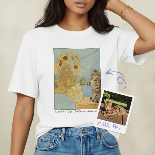 Pixelweaver Templates Collection | Van Gogh Sunflowers Custom T-shirt | DEJA